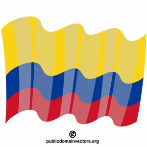 Bandeira acenando da Colômbia