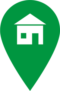 Imagine vectorială locaţia indicatorului cu semn de acasă