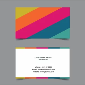 Business card template colors