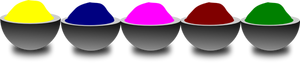 Colorful bowls vector illustration