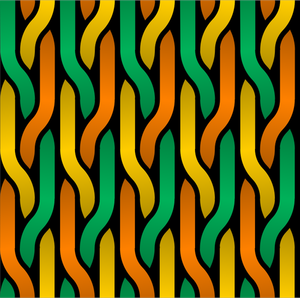 Vektor-Bild, orange, gelb, grün tressed Linien