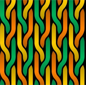 Vektor-Bild, orange, gelb, grün tressed Linien