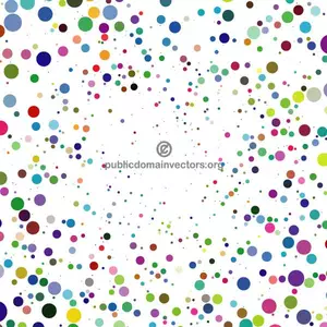 Tiny colorful circles vector graphics