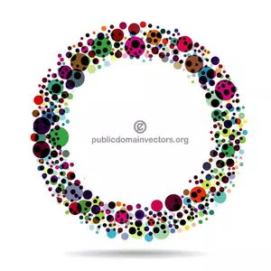 Cirkel met kleurrijke stippen