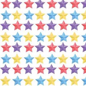 Kleurrijke sterren Illustrator patroon