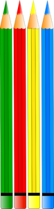 Vector de dibujo de cuatro lápices de colores