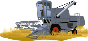 Afbeelding van combine harvester in kleur