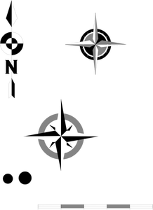 Different compass symbols