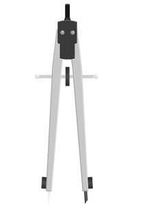 Vector illustration of a compass