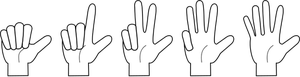 Count on fingers vector image