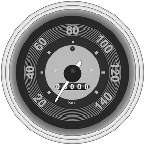 Illustration av runda hastighetsmätare