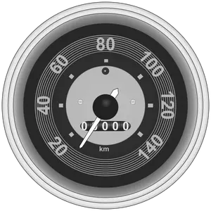 Illustration av runda hastighetsmätare