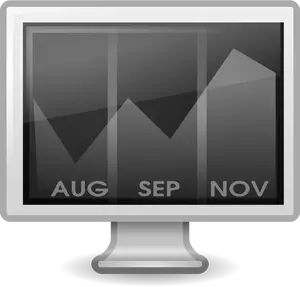 Kalender op computer scherm vector afbeelding