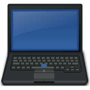 Vector image of front view of laptop