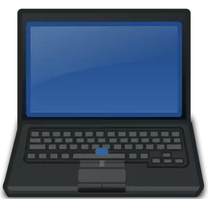 Obraz wektor widok z przodu laptopa
