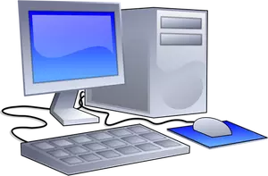 Wektor clipart kolor komputer konfiguracja ikona
