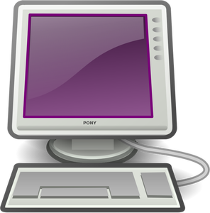 Image vectorielle de poney ordinateur de bureau