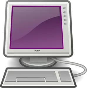 Imagem de vetor de computador desktop de pônei