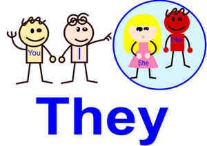 ''They'' in a cartoon style