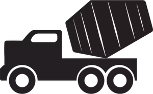 Vektorgrafik med betongblandare lastbil