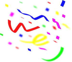 Ilustração em vetor cor confetti