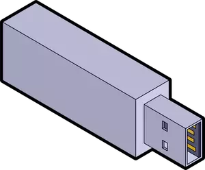 Isometric USB stick vector graphics