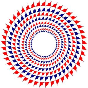 Rode en blauwe cirkel