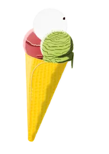 Cucurucho helado vector de la imagen