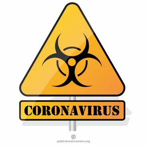 Señal de advertencia de coronavirus