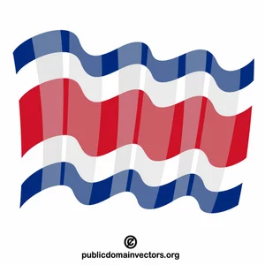 Ondeando bandera de Costa Rica