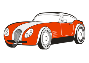 Old car vector color drawing