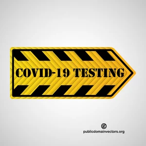 Covid-19 testowy znak witryny