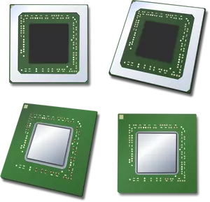 Fire CPUer vektor bilde