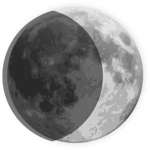 Vektor menggambar simbol warna ramalan cuaca untuk bulan sabit