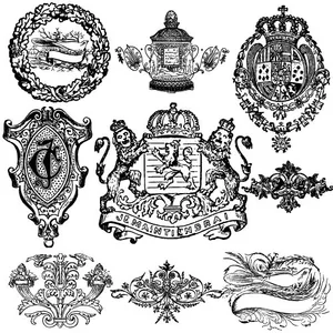 Vintage emblems vector pack