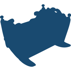 Immagine vettoriale silhouette di culla