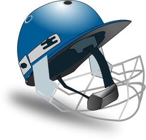 Vector image of cricket helmet