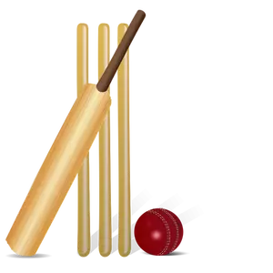 Vektorritning cricket utrustning