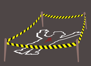 Crime scene vector image