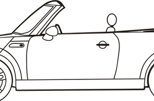 Vectorafbeeldingen van mini Cabrio