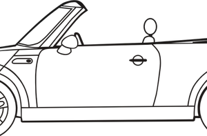 Grafis vektor mini convertible