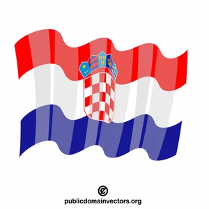 Schwenkende Flagge von Kroatien