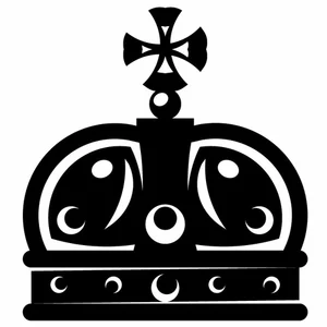 Crown silhouette stencil clip art