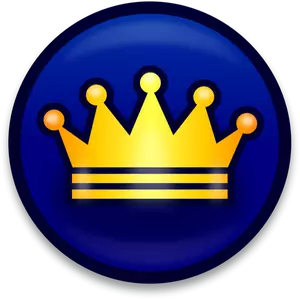 Emas royal crown ikon vektor gambar