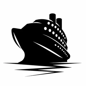 Het silhouet van het cruiseschip