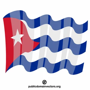 Bandeira acenando de Cuba