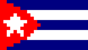 Cubanske flagg i piksler