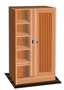Brown cupboard  vector image