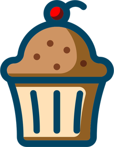 Vector illustratie van een eenvoudige pictogram voor cup cakes