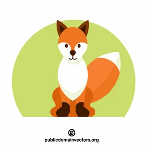 Cute fox vector clip art